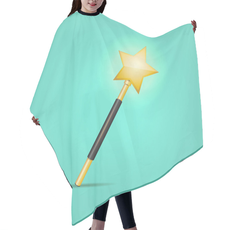 Personality  Magic Wand, Vector Design Hair Cutting Cape