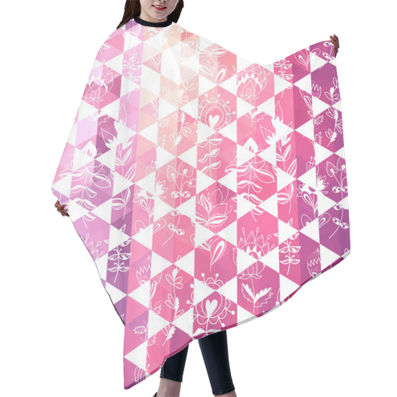 Personality  Pattern Geometric With Triangle And Hexagon Hair Cutting Cape