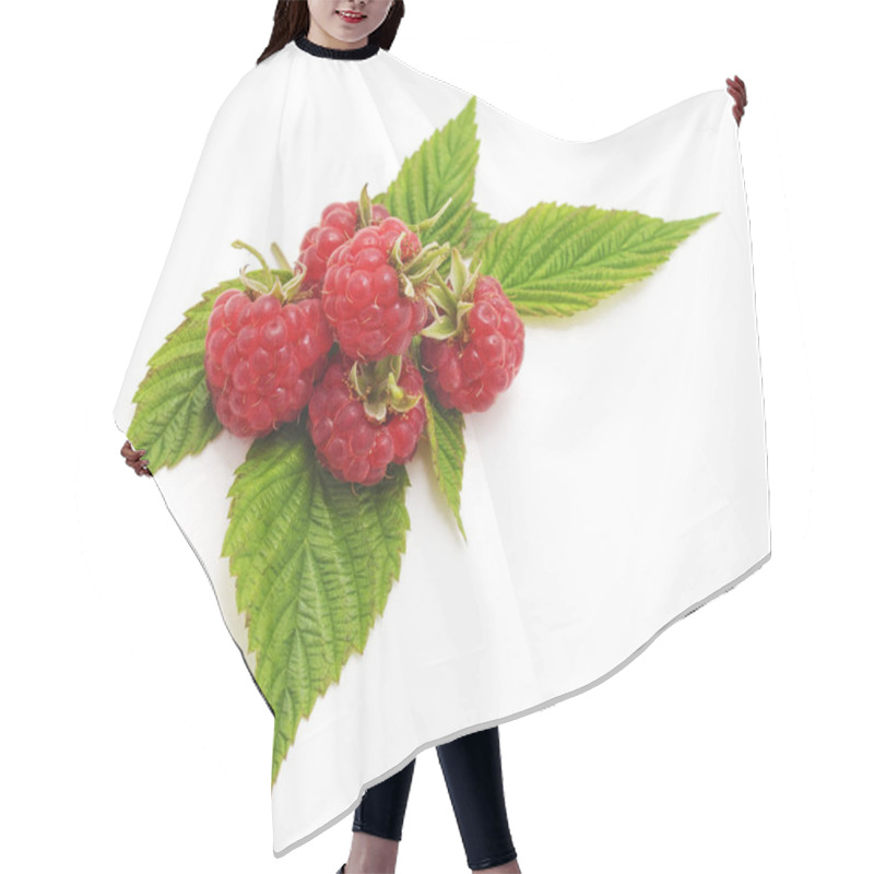 Personality  Red Berries Raspberries Isolated On A White Background. Hair Cutting Cape