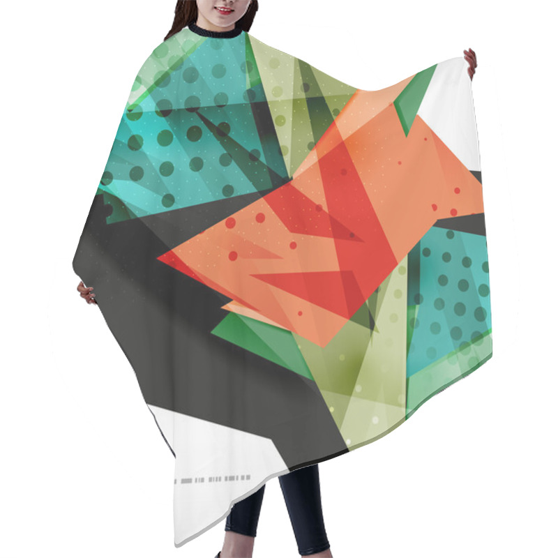 Personality  Futuristic Shapes Vector Abstract Background Hair Cutting Cape