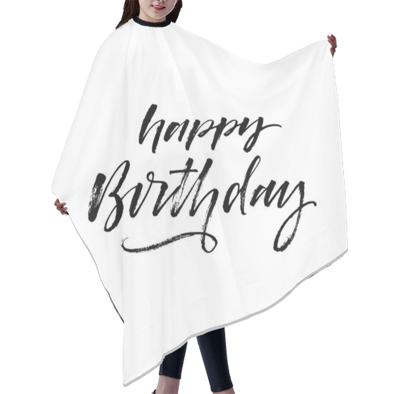 Personality  Happy Birthday Card. Hair Cutting Cape