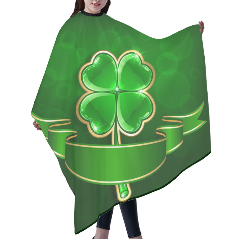 Personality  Quatrefoil Clover Hair Cutting Cape