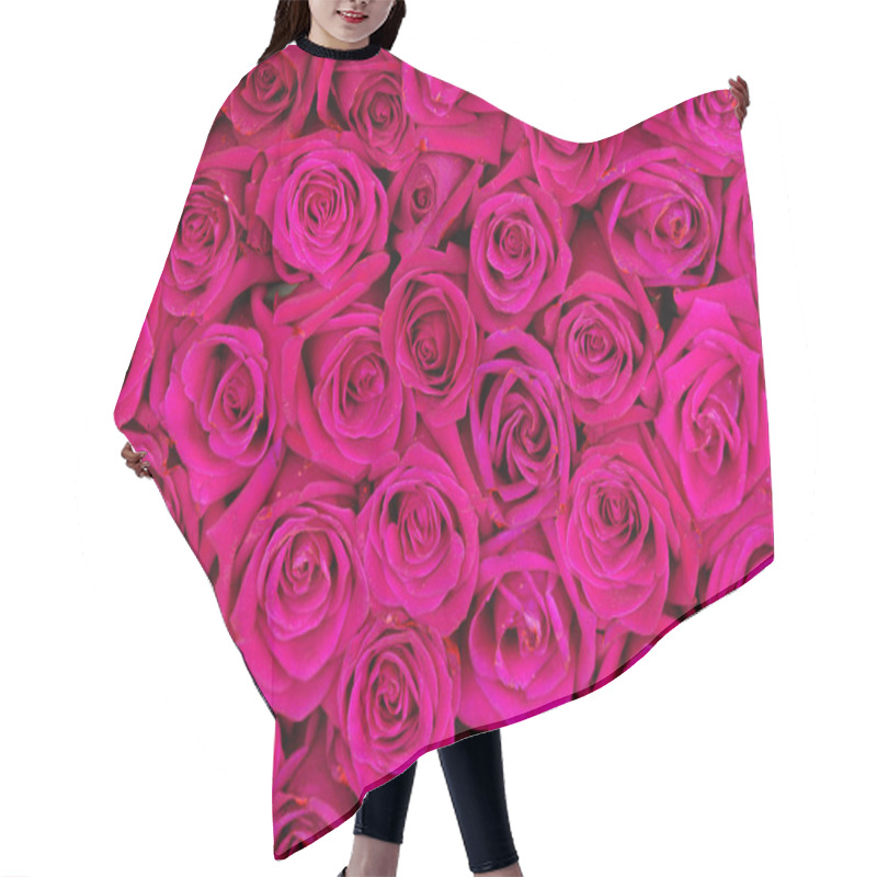 Personality  Red Rose Background ,natural Texture Hair Cutting Cape