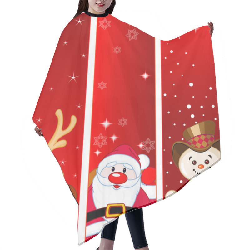 Personality  Christmas Banners Hair Cutting Cape