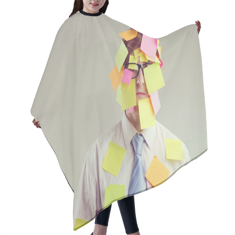 Personality  Post-it Man Hair Cutting Cape