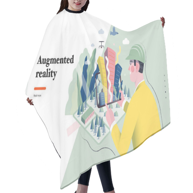 Personality  Technology Topic Illustration Hair Cutting Cape