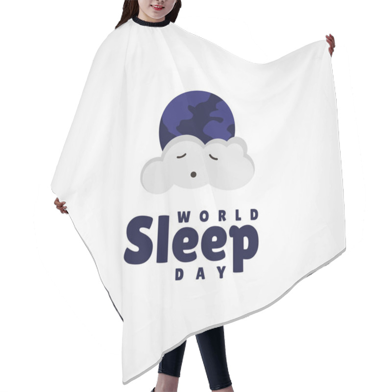 Personality  World Sleep Day Vector Design For Banner Or Background Hair Cutting Cape