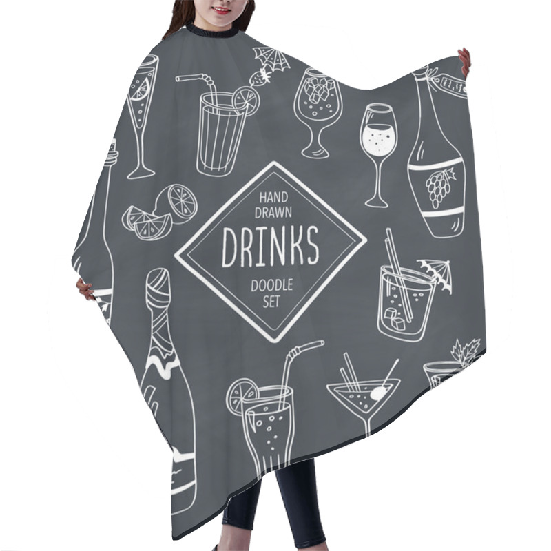 Personality  Doodle Drinks. Hair Cutting Cape