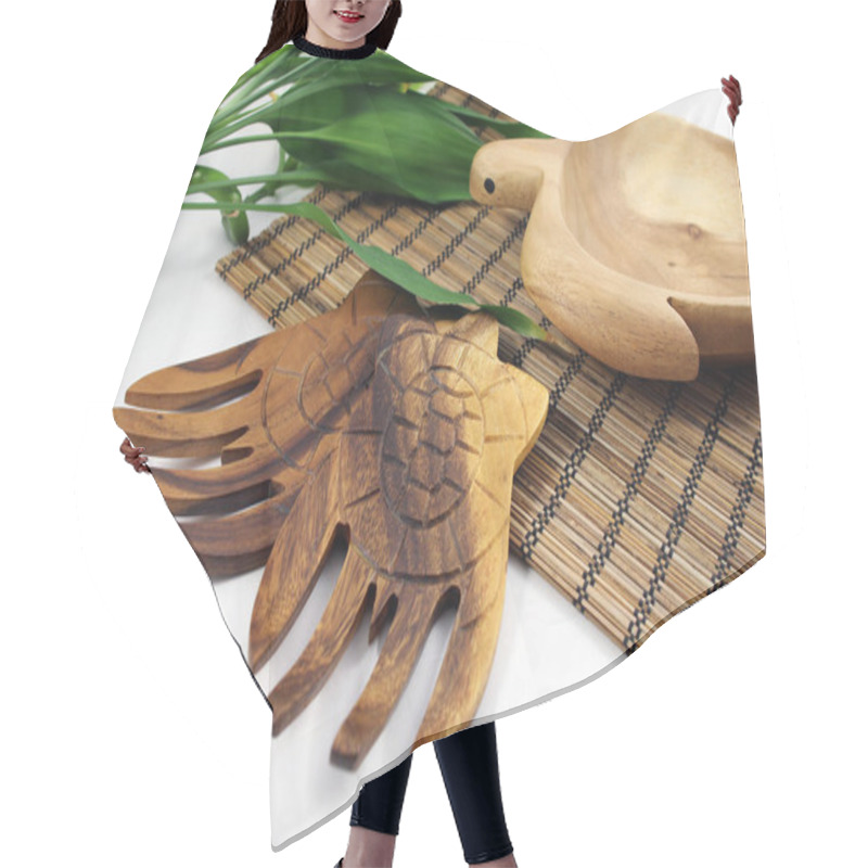 Personality  Oriental Wooden Tableware. Kitchen Accessories Hair Cutting Cape