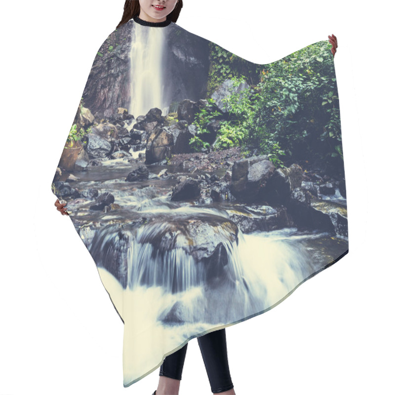 Personality  Waterfall In Indonesia Hair Cutting Cape