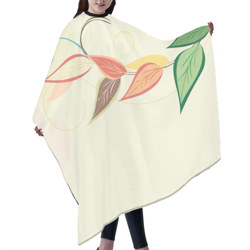 Personality  Abstract Autumn Leaf Background. Banner. Hair Cutting Cape