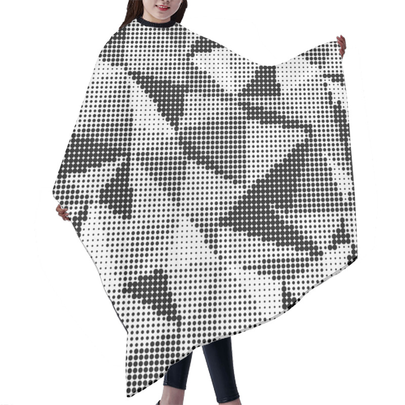 Personality  Triangle Halftone Elements Hair Cutting Cape