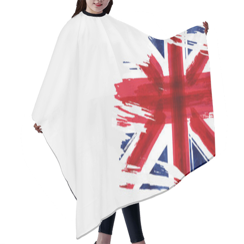 Personality  Grunge Flag Of The United Kingdom Hair Cutting Cape