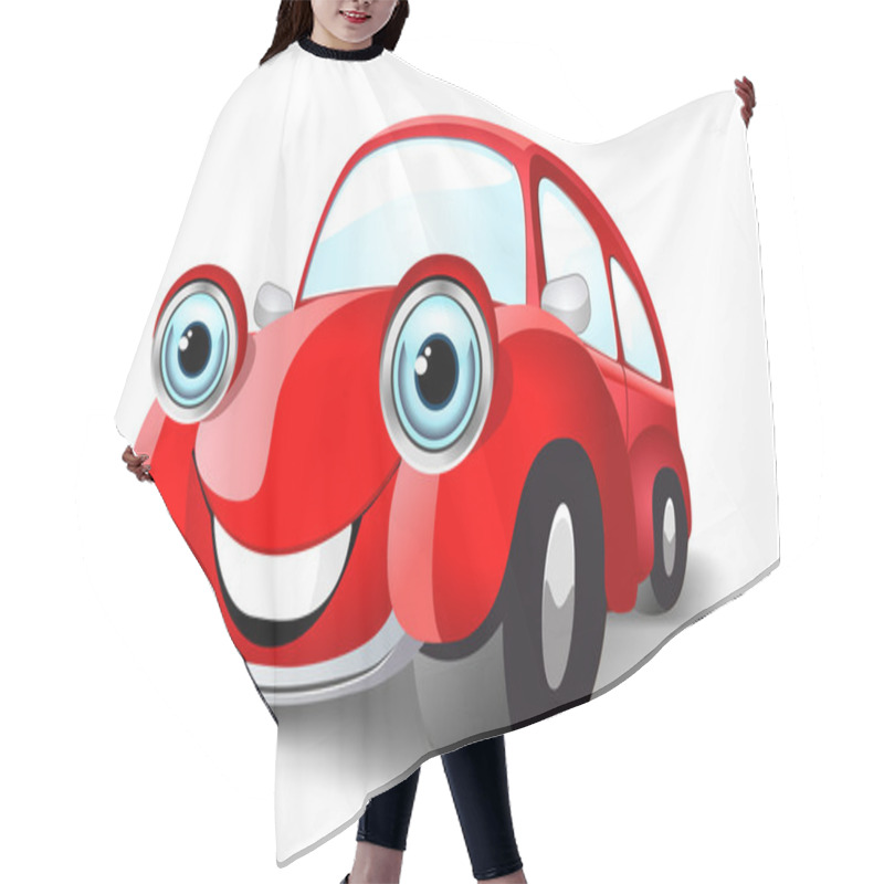 Personality  Funny Red Car Hair Cutting Cape