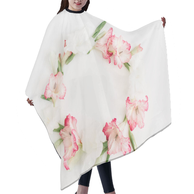 Personality  Beautiful Gladiolus Flowers Pattern Hair Cutting Cape