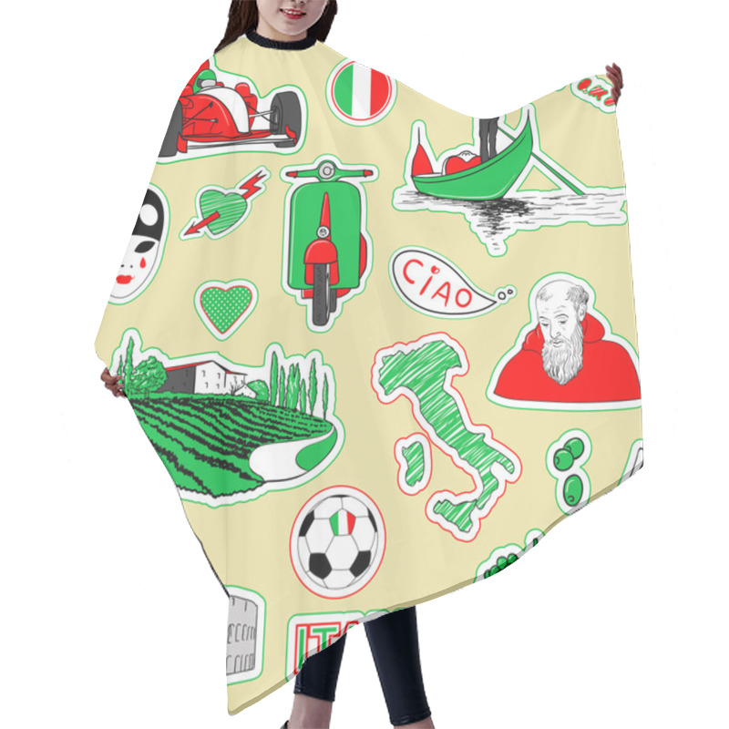 Personality  London Travel Icons Hair Cutting Cape