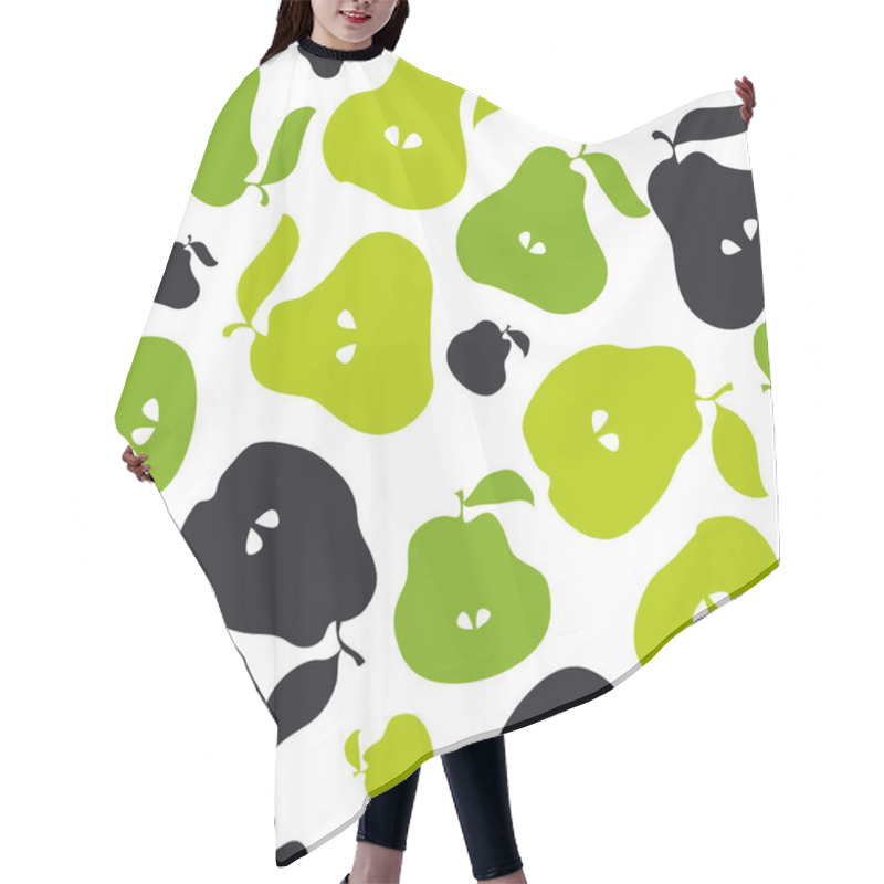 Personality  Green Pear Fruit Seamless Pattern For Fabric, Background, Wrappi Hair Cutting Cape