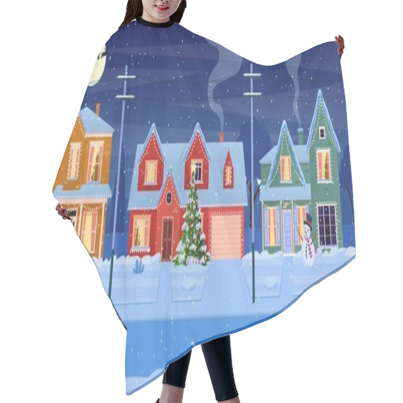 Personality  Residential Houses With Christmas Decoration Hair Cutting Cape