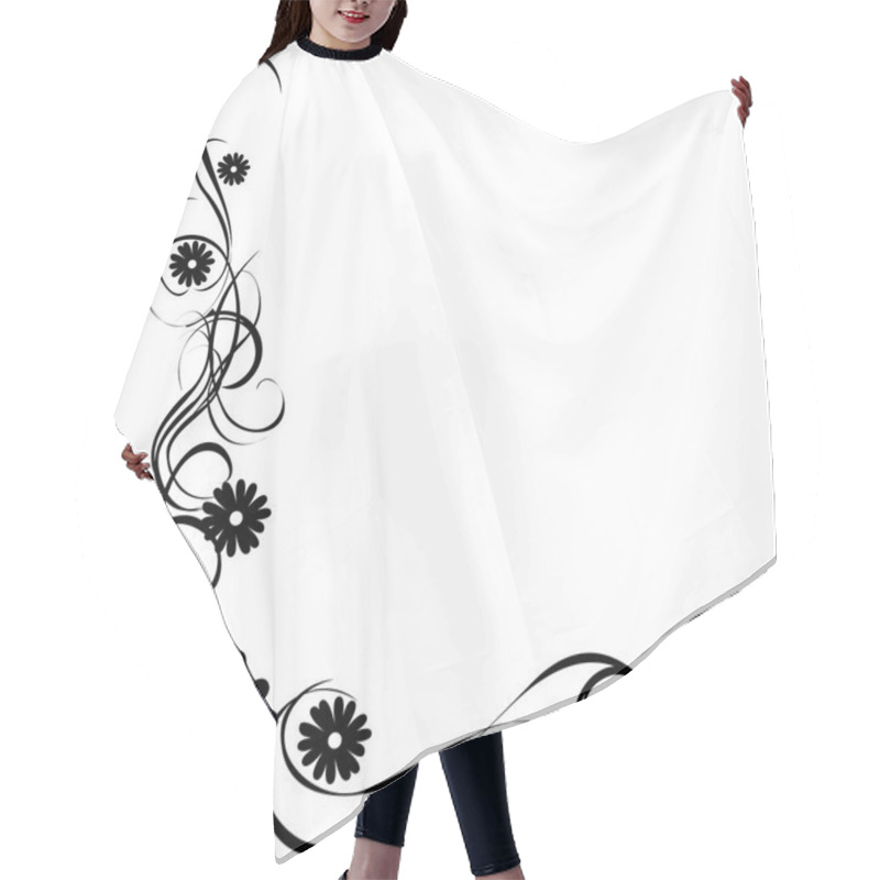 Personality  Daisy Black And White Hair Cutting Cape