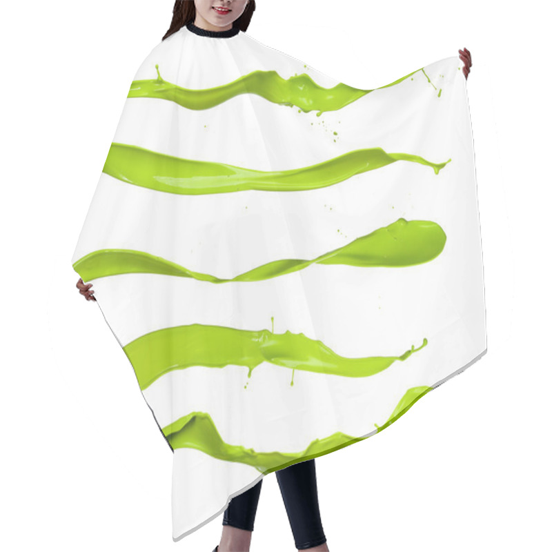 Personality  Green Splashes Hair Cutting Cape