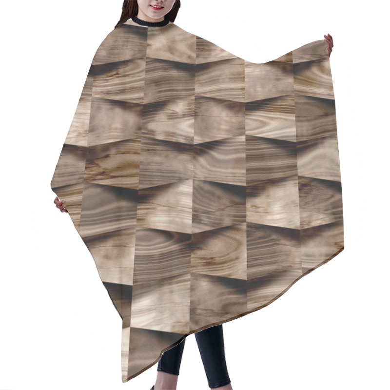 Personality  Abstract Paneling Pattern - Seamless Background - Wood Texture Hair Cutting Cape