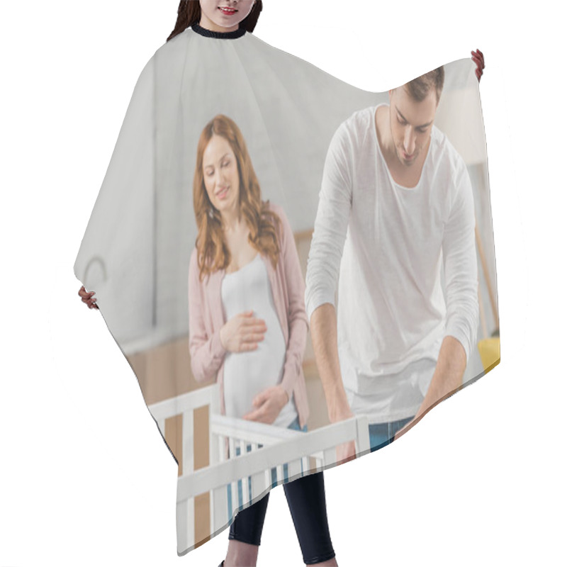 Personality  Assembling A Baby Bed Hair Cutting Cape