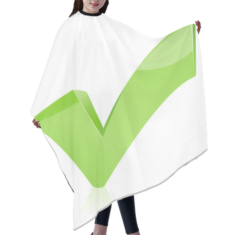 Personality  Green Check Mark Hair Cutting Cape