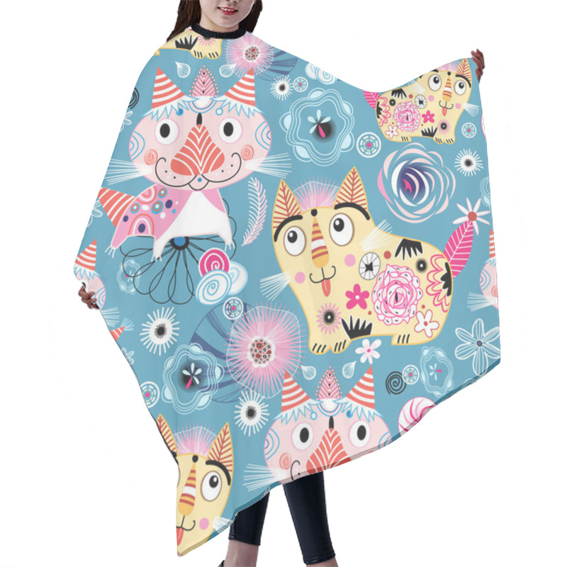 Personality  Bright Pattern Of The Cats Hair Cutting Cape