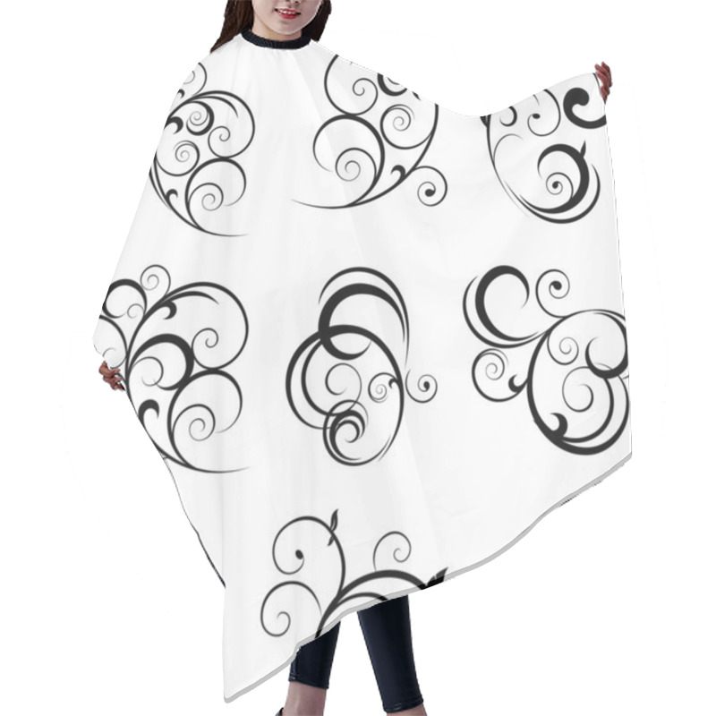 Personality  Vector Scroll Ornament Hair Cutting Cape