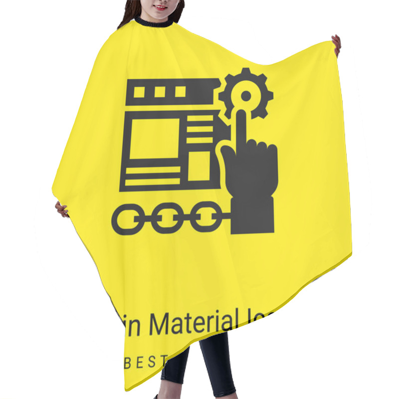 Personality  Application Minimal Bright Yellow Material Icon Hair Cutting Cape