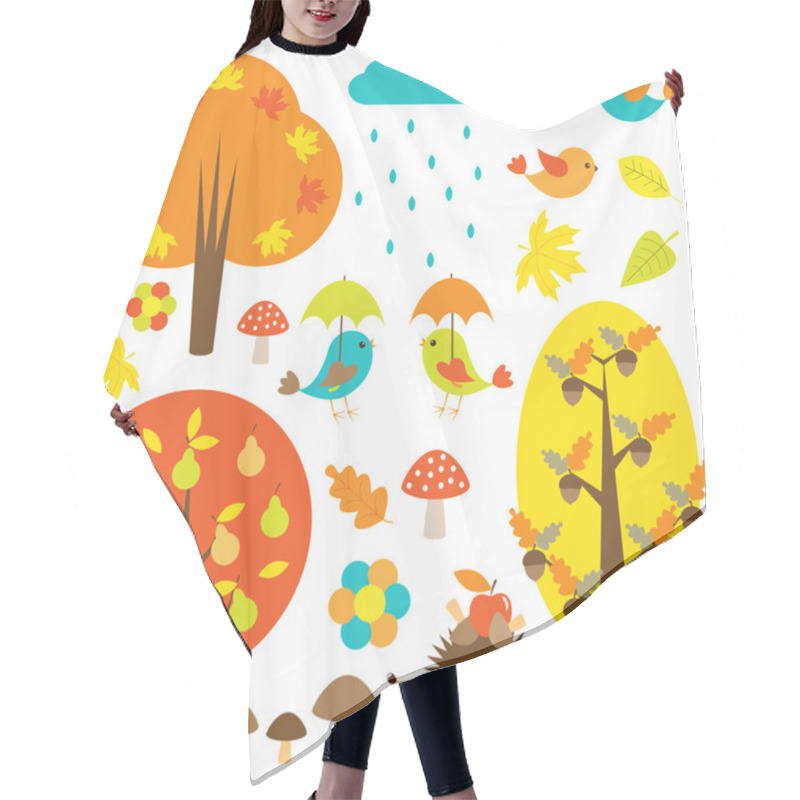 Personality  Birds And Trees In Autumn Hair Cutting Cape