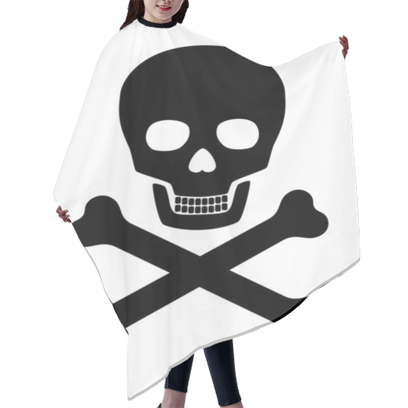 Personality  Skull Hair Cutting Cape