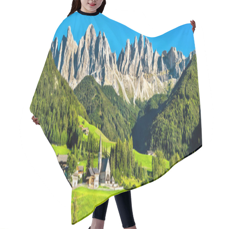 Personality  Chruch At Santa Maddalena At The Dolomites, Italy Hair Cutting Cape