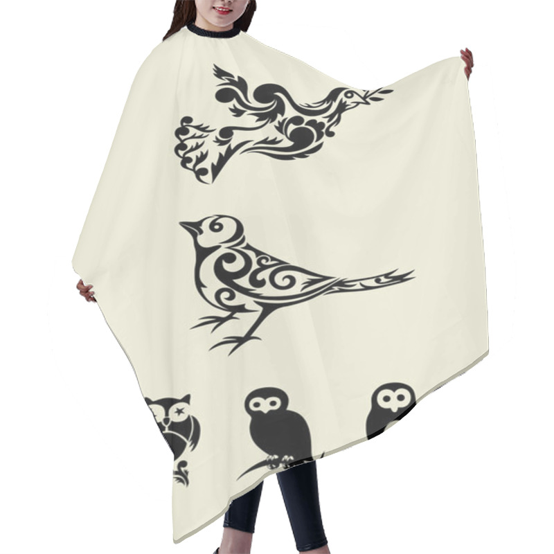 Personality  Bird Set Decor Hair Cutting Cape