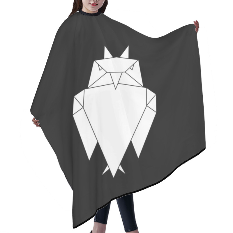 Personality  Owl Shape Inspired By Origami Form, Can Use For Logo, Pictogram, Bird Figure, Website, Apps, Or Graphic Design Element. Vector Illustration Hair Cutting Cape