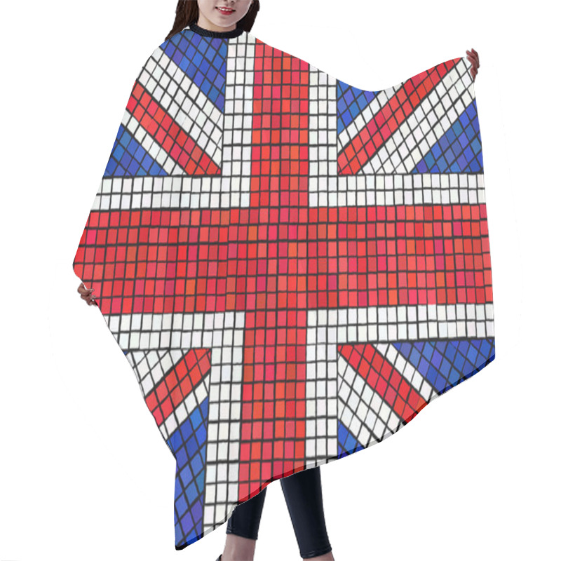 Personality  Union Jack Mosaic Hair Cutting Cape