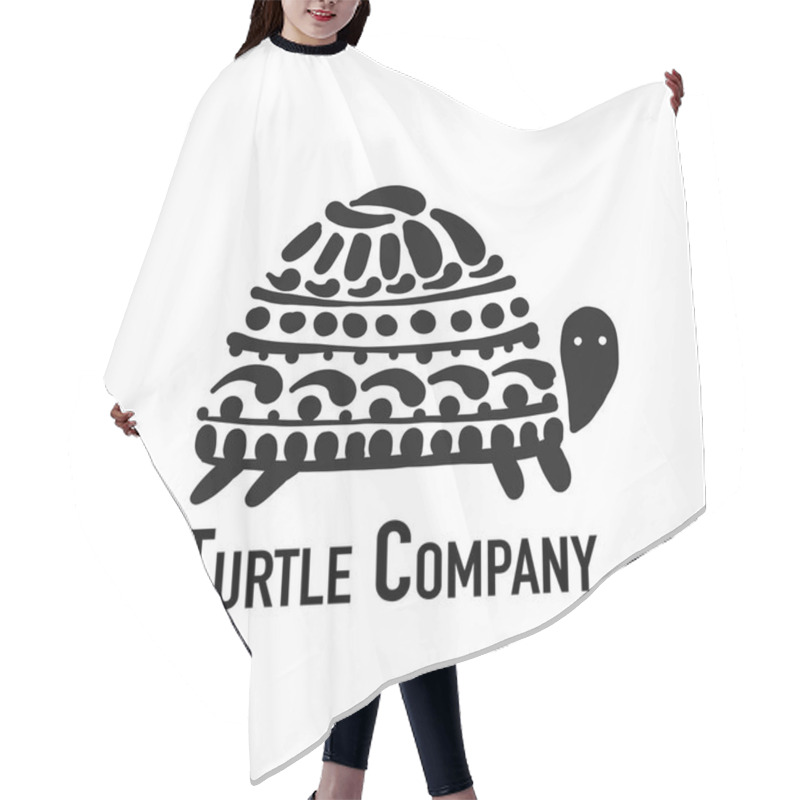 Personality  Turtle Logo, Black Silhouette For Your Design Hair Cutting Cape