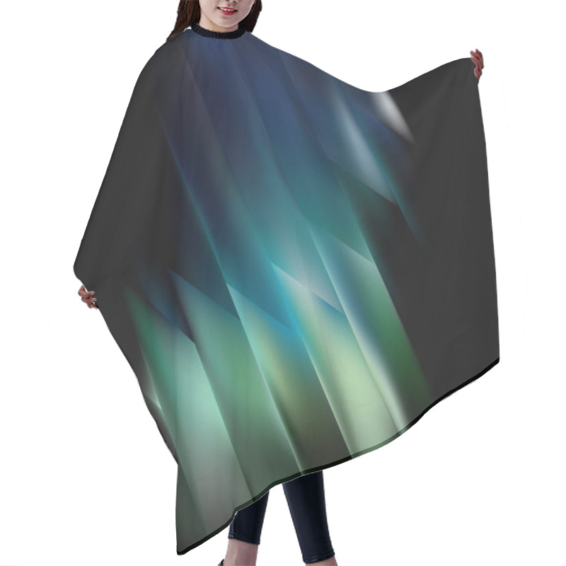 Personality  Abstract Background With Blurred Glass Effect, Template With Motion Texture, Shining Blurred Pattern Randomly On A Blue Background Hair Cutting Cape