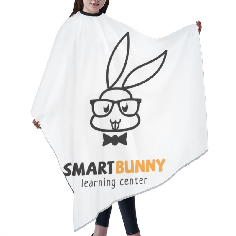 Personality  Smart Bunny Logo Hair Cutting Cape