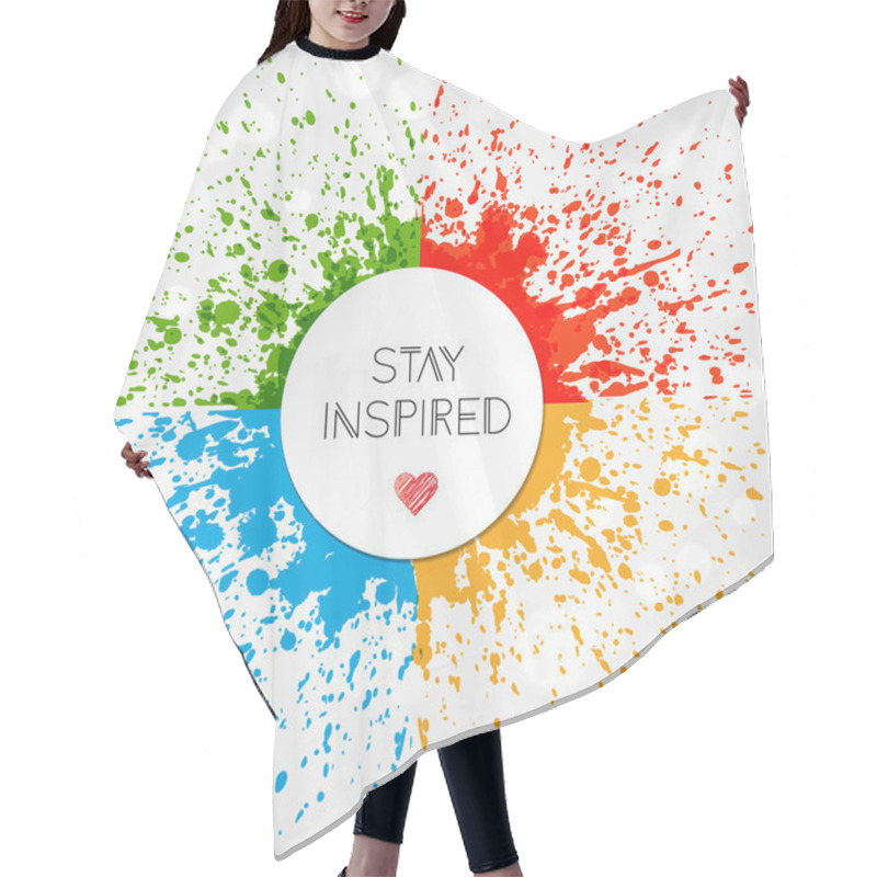 Personality  Background With Bright Splashes Hair Cutting Cape