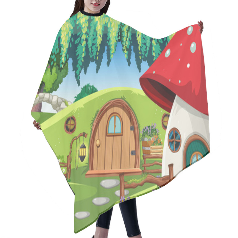 Personality  Forest Fantasy Enchanted Forest Background Scene Illustration Hair Cutting Cape