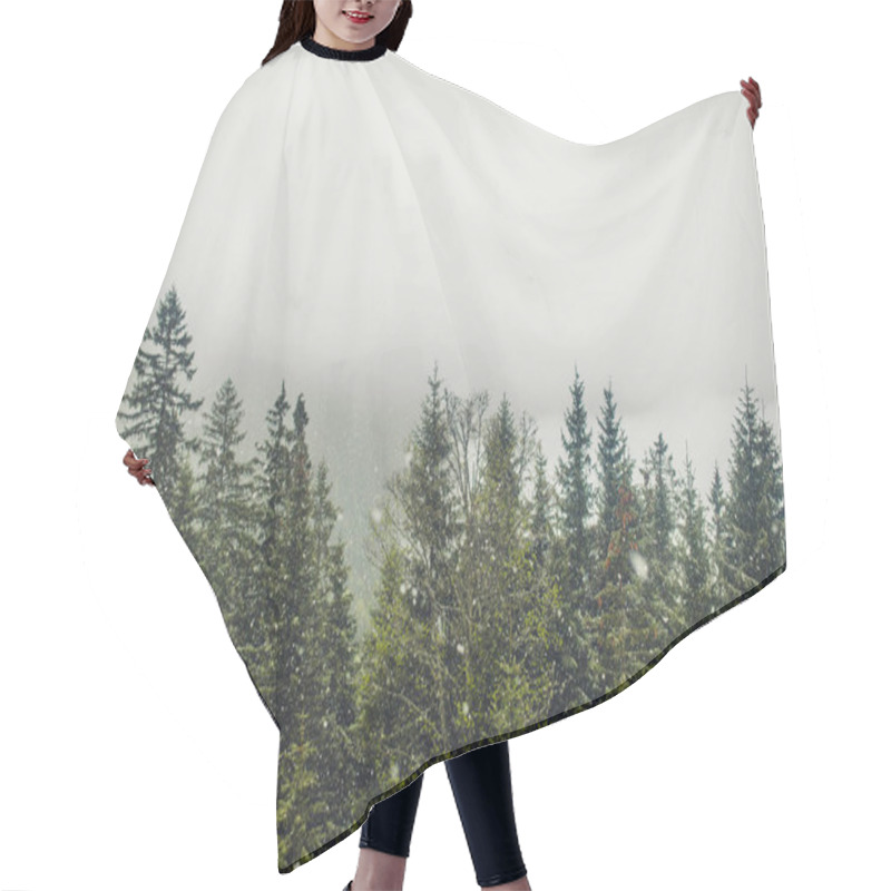 Personality  Mountain Forest In Misty Weather Hair Cutting Cape