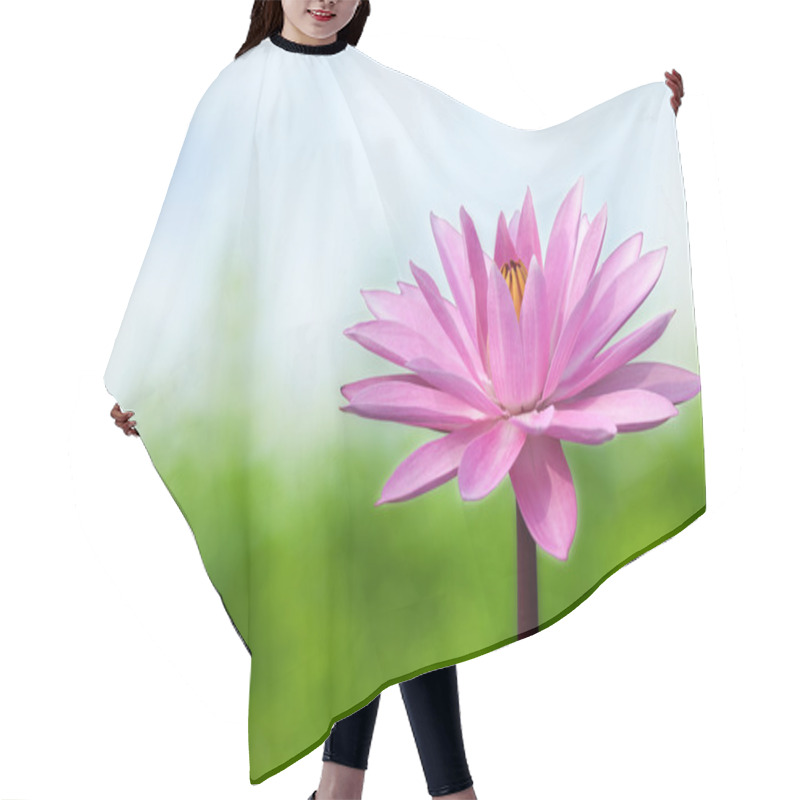 Personality  Lotus On Spring Background Hair Cutting Cape