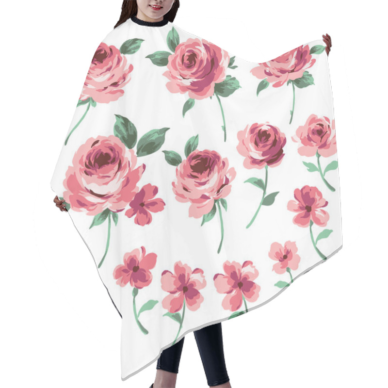 Personality  Illustration Of Rose Hair Cutting Cape