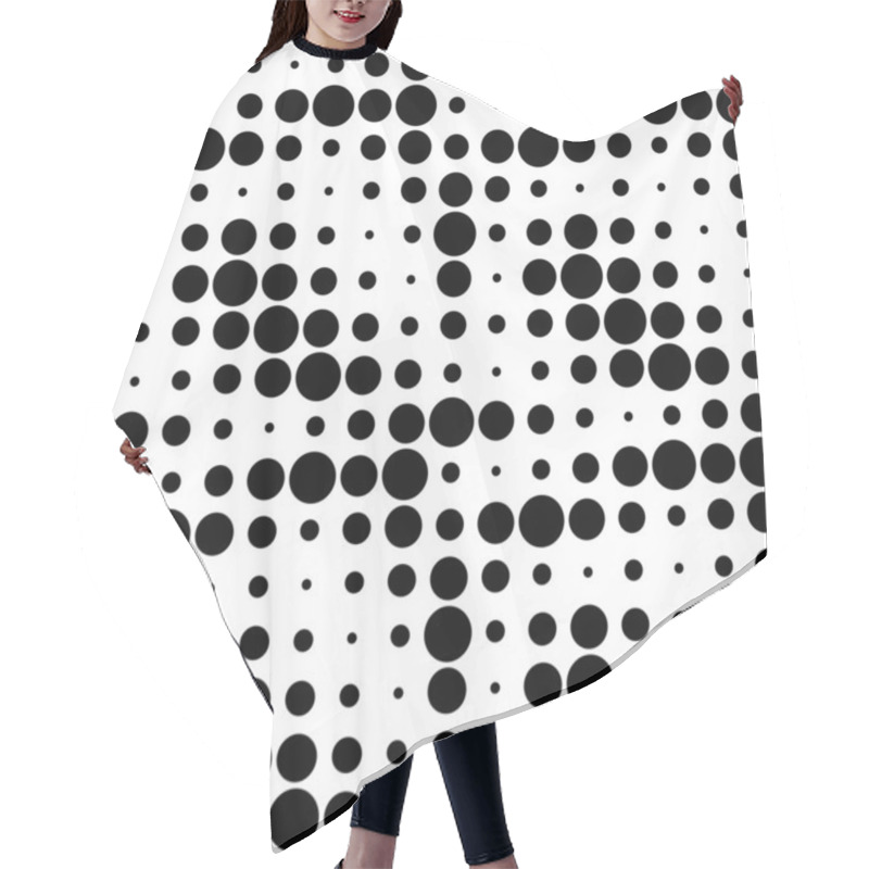 Personality  Seamless Circles Pattern Hair Cutting Cape