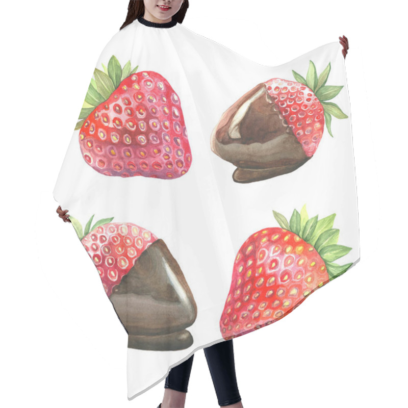 Personality  Ripe Berries In Chocolate Hair Cutting Cape