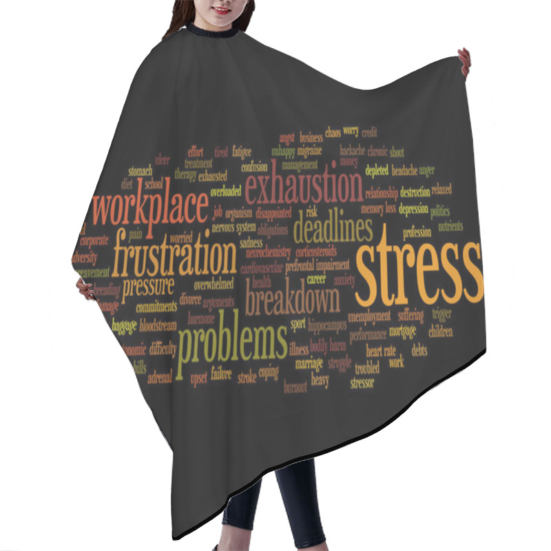 Personality  Mental Stress Word Cloud  Hair Cutting Cape