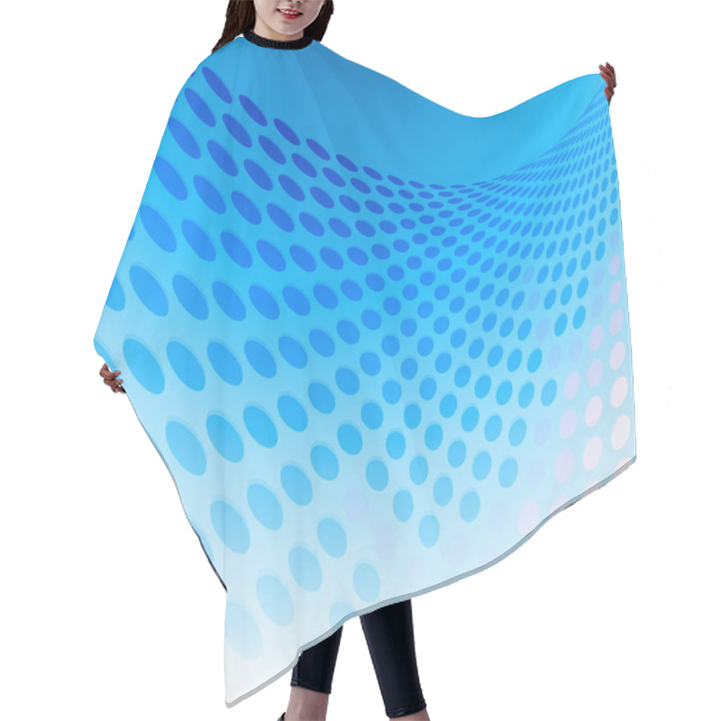 Personality  Blue Dots Background Abstract Hair Cutting Cape