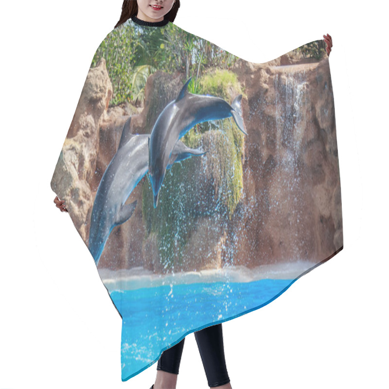 Personality  Dolphins Jumping Hair Cutting Cape