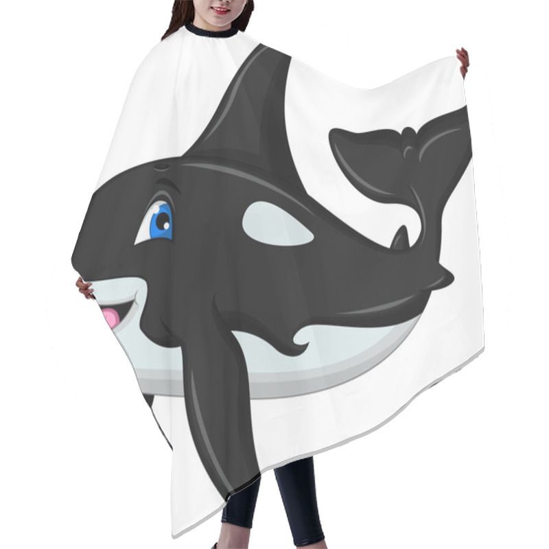 Personality  Killer Whale Cartoon Hair Cutting Cape